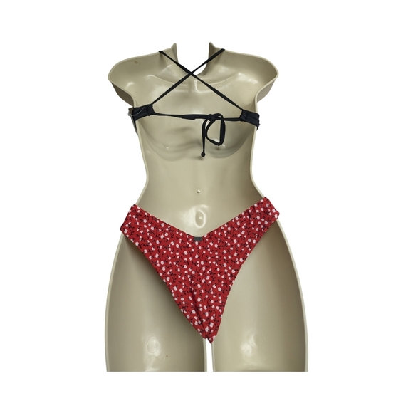 2/$25-Tropik Cheeky High Leg Bottoms & Skinny Dip Strappy Bikini Top Size S NWT - Picture 9 of 11